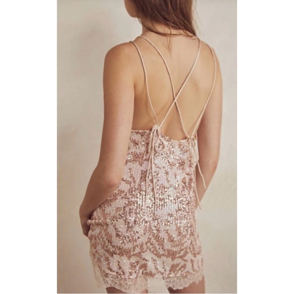 Intimately Free People Rise & Shine Embellished Sequin Mini Slip Dress - Picture 3 of 13